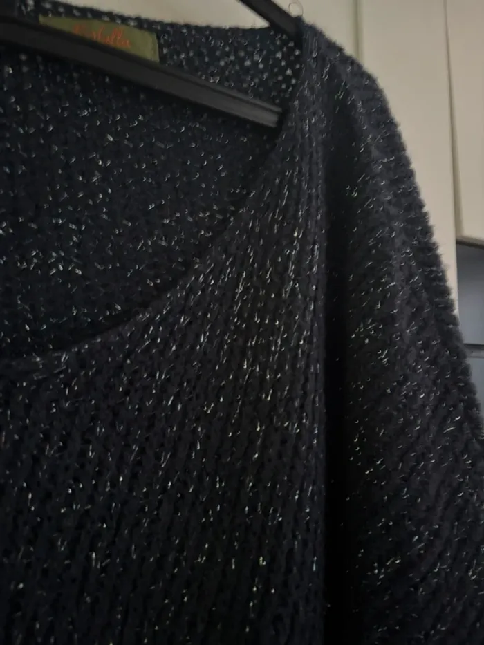 Pull marine pailleté Made in Italy farfalla - photo numéro 4
