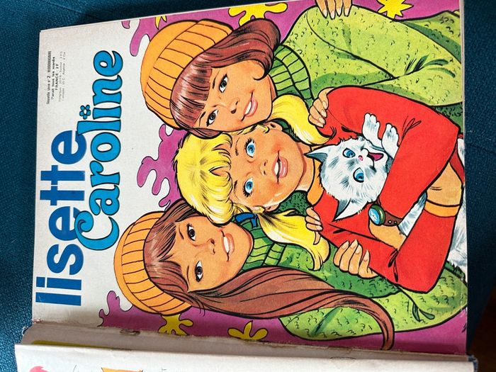 Grand recueil ancien livre album Lisette et Caroline bleu numéro 1 Pierre Probst - photo numéro 7