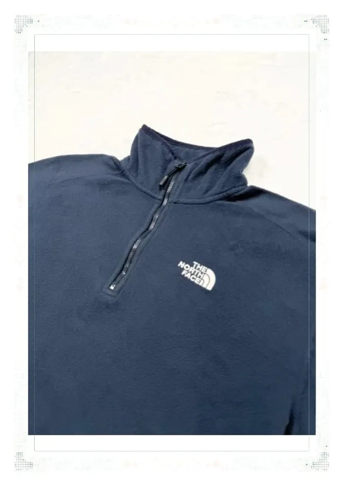 The North Face polaire demi zip bleu marine homme taille S polyester - photo numéro 4
