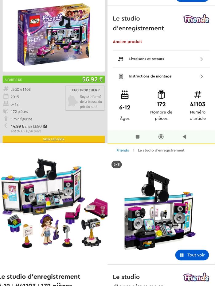 Lego Friends 41103 Le studio d'enregistrement studio de musique d olivia livi
LEGO Friends 41103 : Pop Star Recording Studio - photo numéro 10