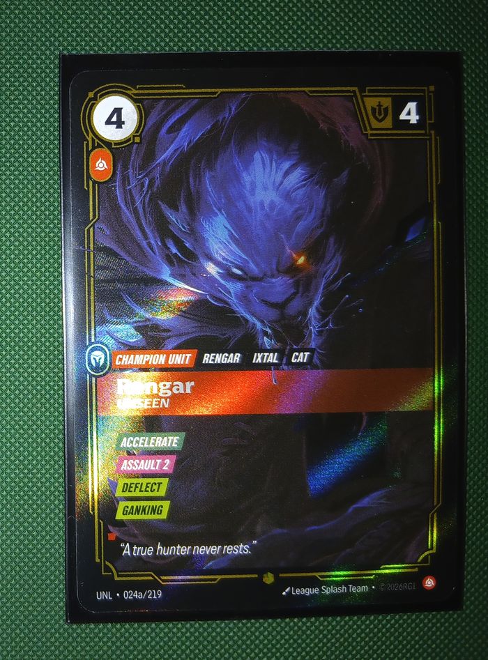 RIFTBOUND Rengar, Unseen UNL-24a/219 - SHOWCASE - 1ère édition Unleashed - photo numéro 1