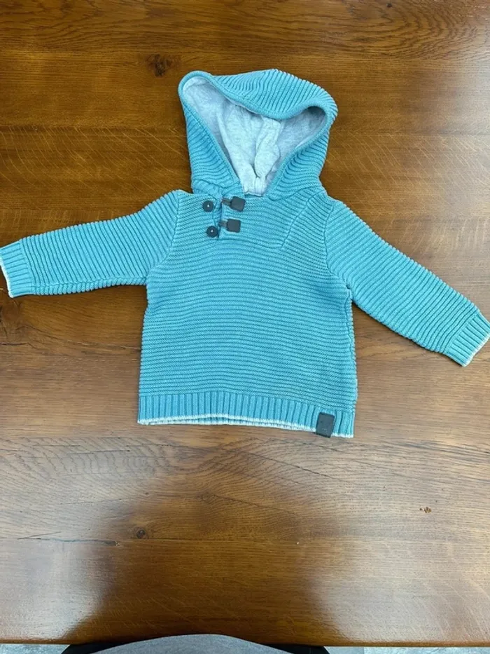 Pull bleu ciel Obaibi 18 mois - photo numéro 2