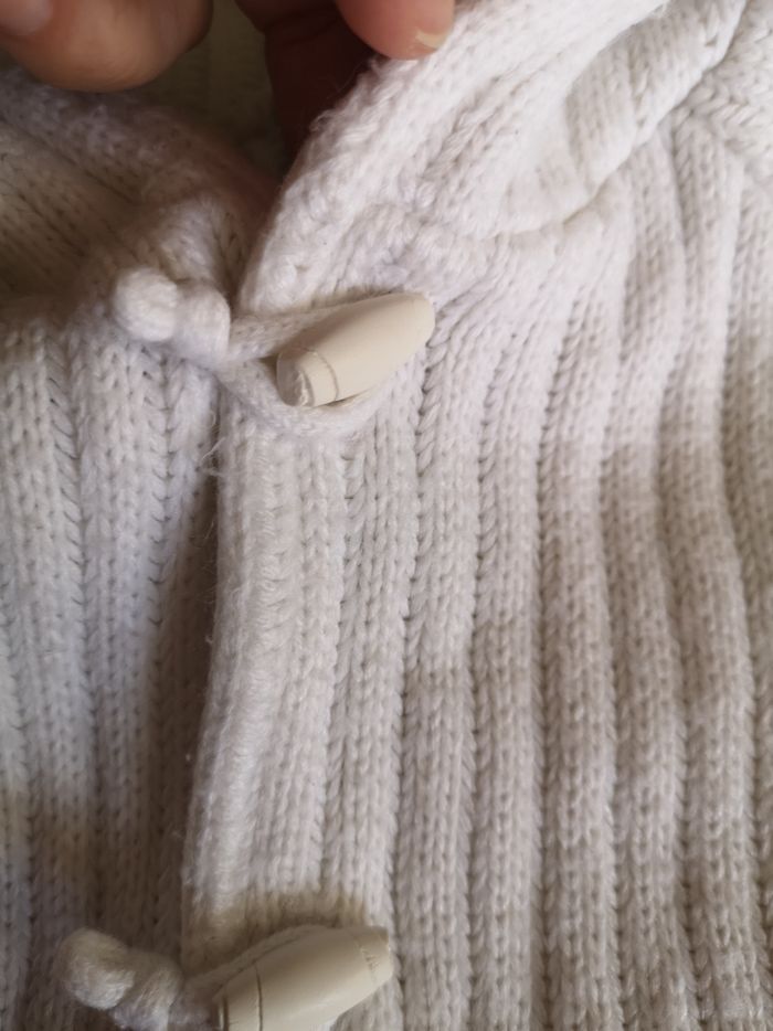 Veste blanche à capuche marque Lapin Bleu taille 3 à 6mois - photo numéro 4