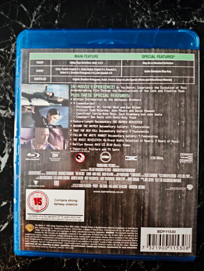Coffret Matrix Trilogie en Blu-ray (Import UK avec VF) - photo numéro 5