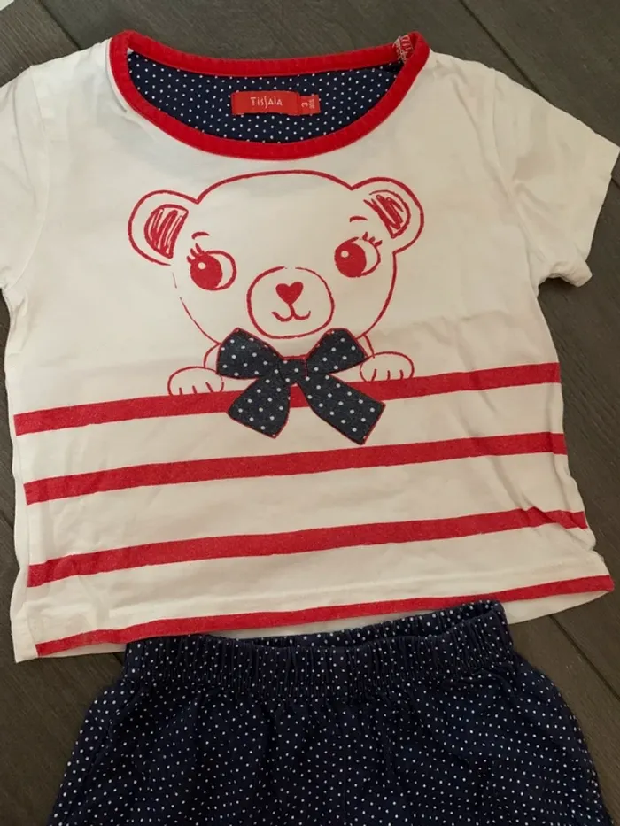 Pyjama short ourson tissaia 3 ans - photo numéro 2