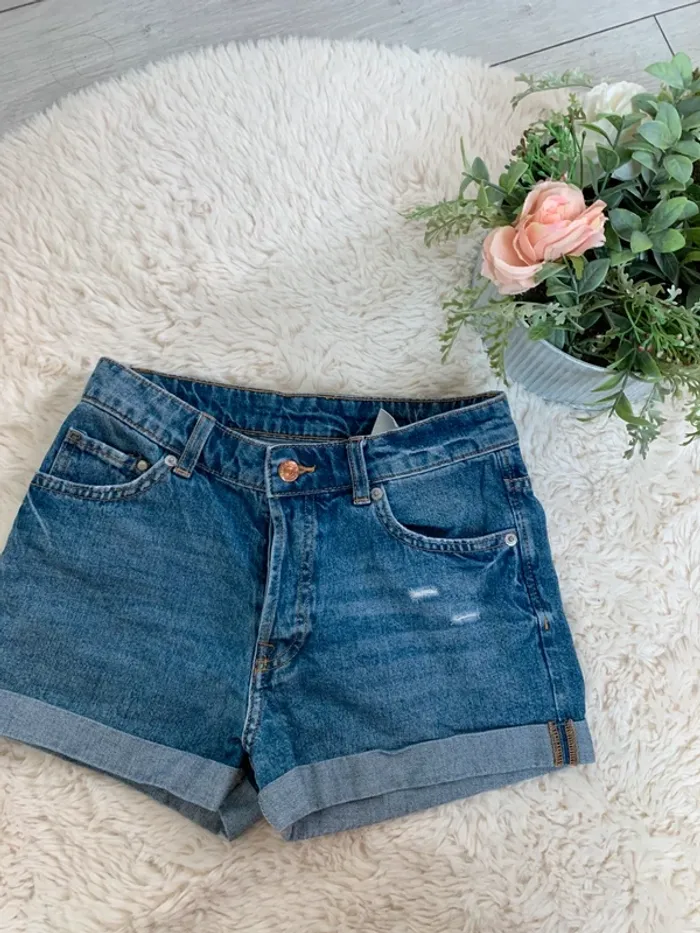 Short en jean bleu