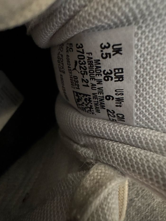 Baskets puma pointure 36 blanc /noir très bon état Carina - photo numéro 6