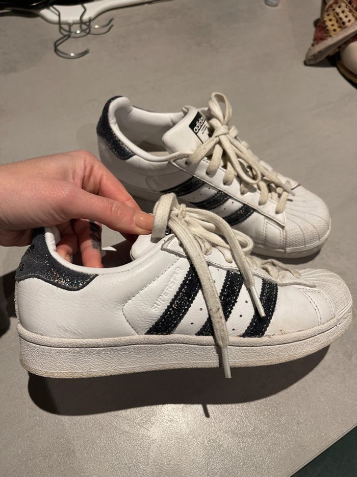 Baskets adidas superstar blanc gris 36 2/3