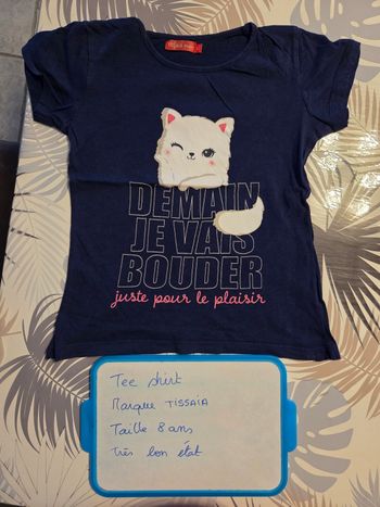Tee shirt avec chat