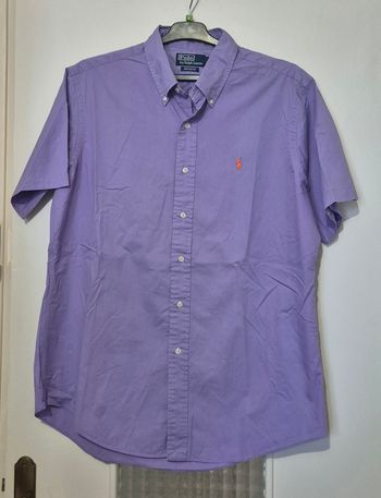 Chemise Ralph Lauren lavande – manches courtescustom fit logo orange taille L / 40