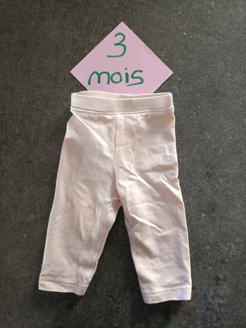 Legging rose pâle 3 mois