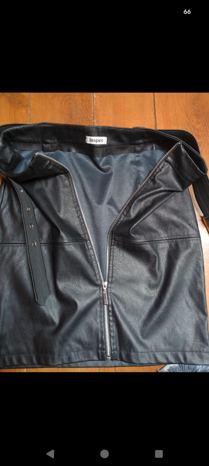 Juppe en similicuir (sky) - photo numéro 6