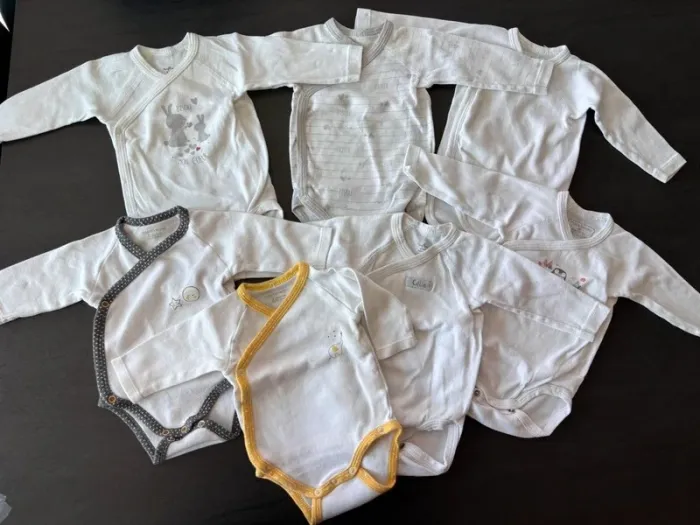 Lot de 7 bodies manches longues mixte