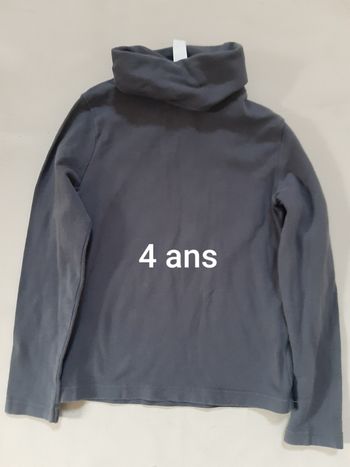 Sous-pull gris col roulé fille - okaidi - 4 ans