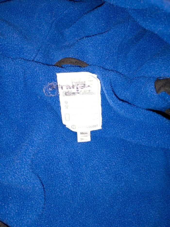 Manteau vert beau détail 2 ans intérieur polaire type doudoune - photo numéro 5