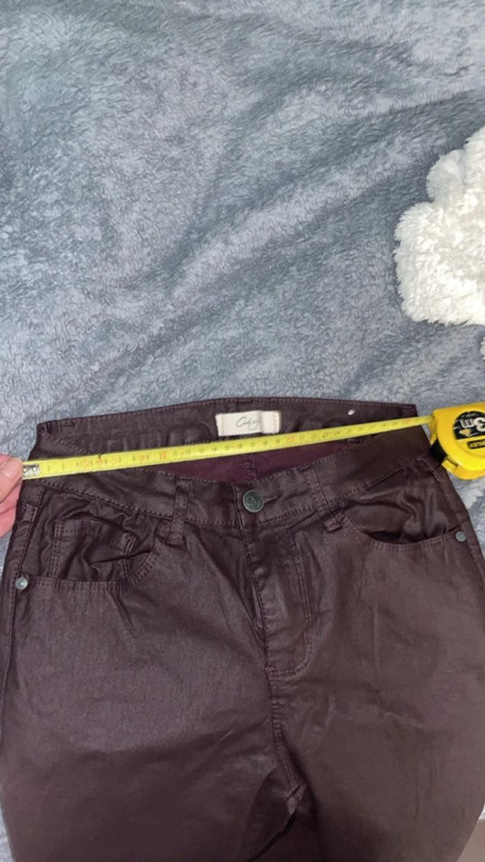 Pantalon slim huilé bordeaux Cindy H - photo numéro 5