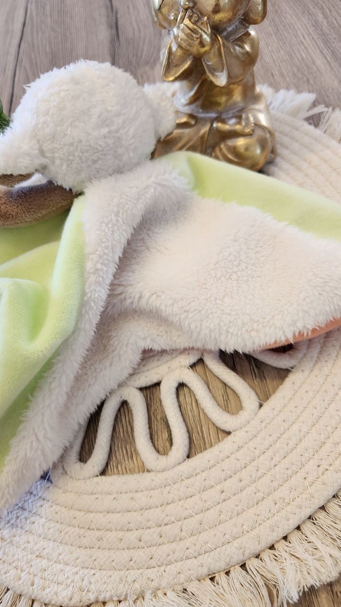 Doudou Lange Mouton Influx Blanc Vert - photo numéro 6