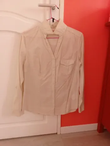 Chemisier beige manches longues Camaïeu taille 40