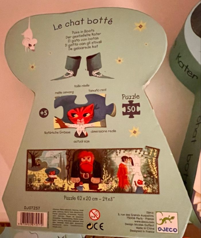 Puzzle Djeco le chat botté 50 pièces - photo numéro 4