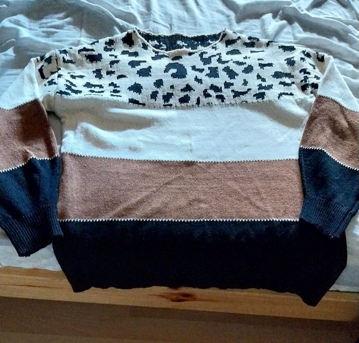 Pull bicolore