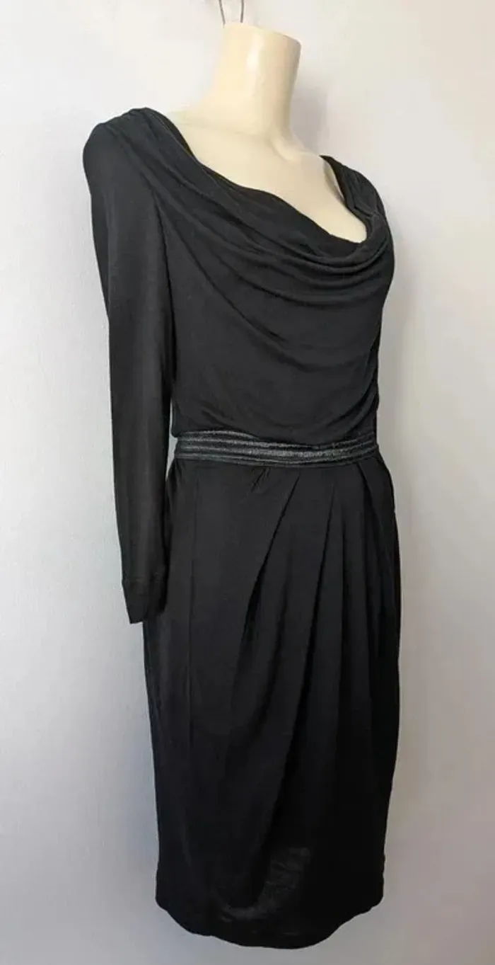 Robe noire manches longues - Mango - taille S - photo numéro 2