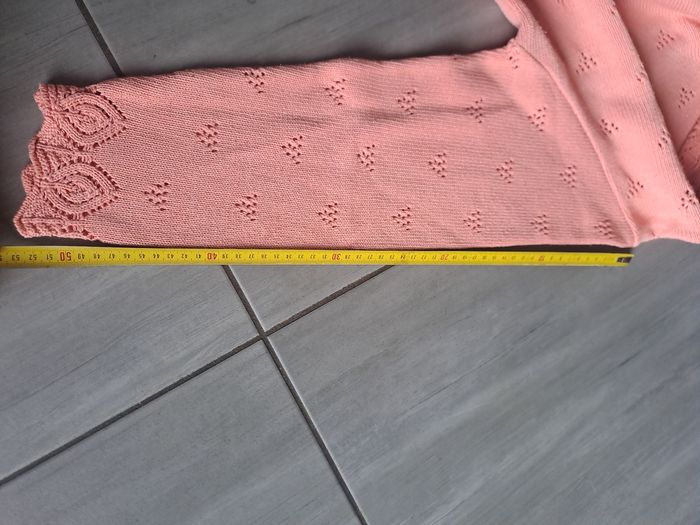 Pull vintage ajouré rose saumon - photo numéro 9