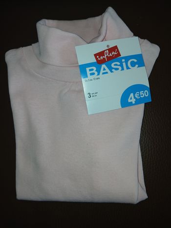 sous pull fille rose 3 ans 