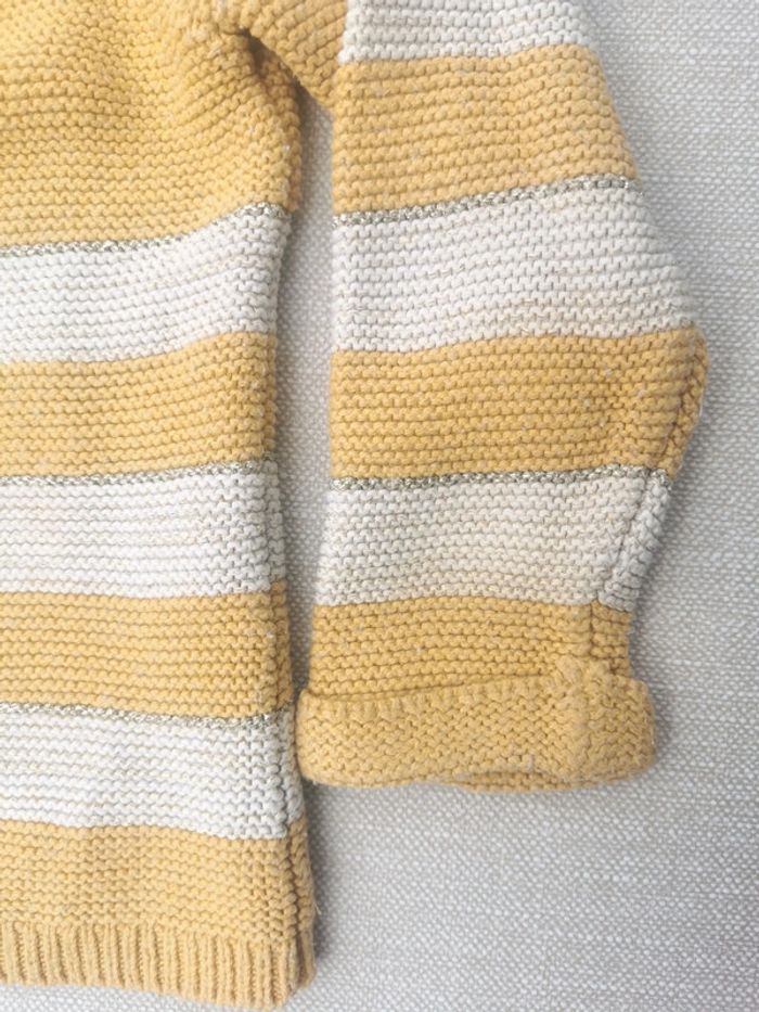 🌼🌟 Gilet TAO 2 ans jaune Maille dorée chic & confort au top ! - photo numéro 4
