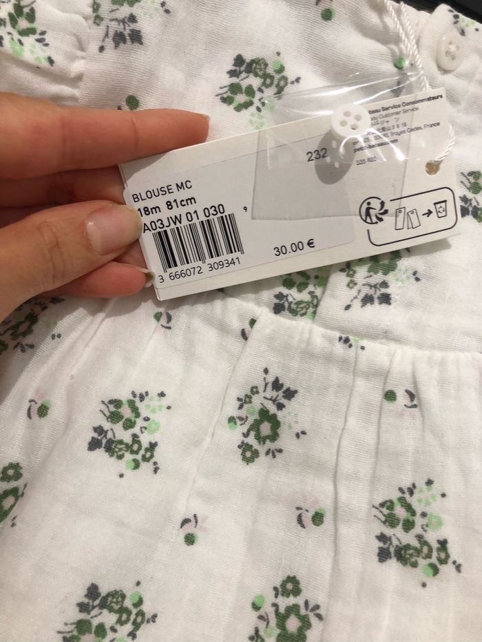 Jolie blouse en gaze de coton bio 18 mois Petit Bateau - photo numéro 4