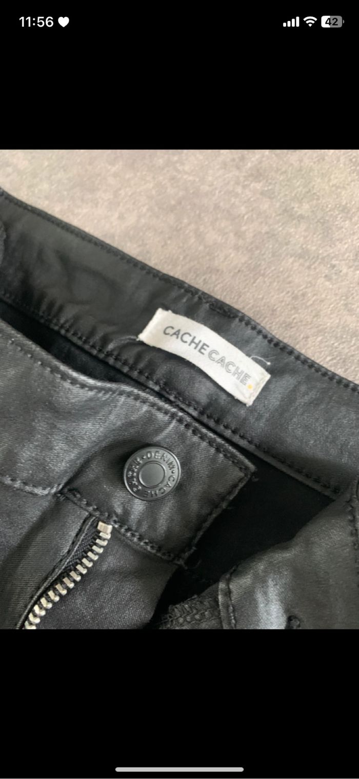 Simili cuire pantalon slim - photo numéro 2
