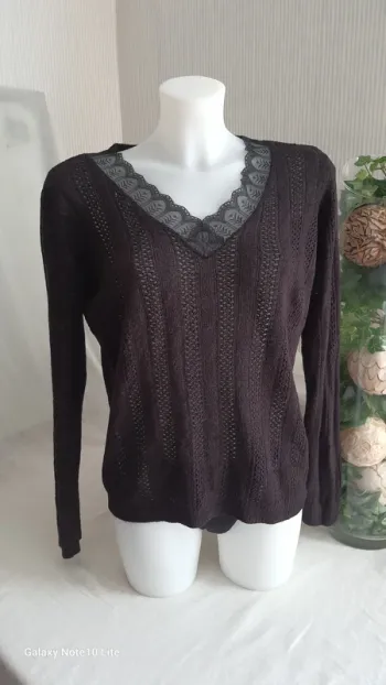 Pull col V femme "Grain de Malice" Taille L