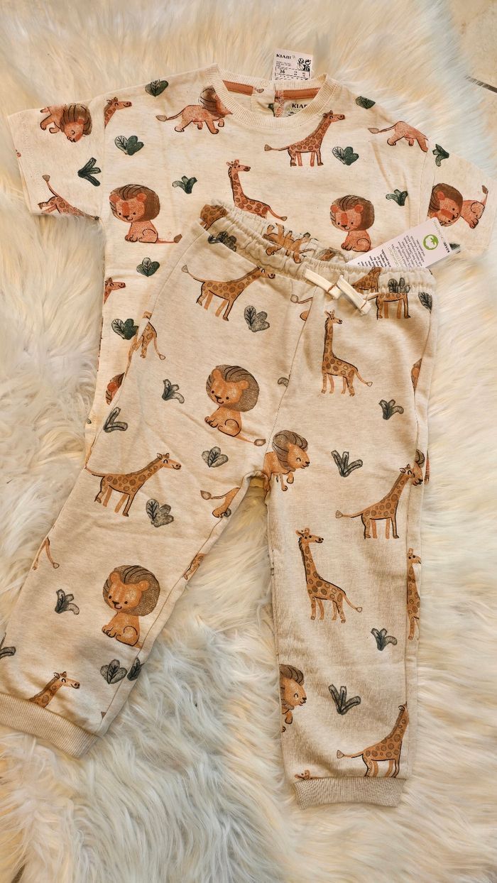 (Neufs non portés)🏷🥰💙 superbe ensemble tee et pantalon 36mois garçon - photo numéro 2