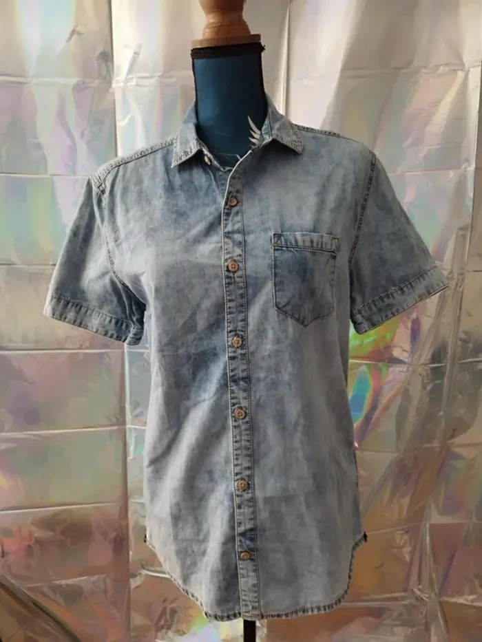 Chemise manches courte homme coton jean