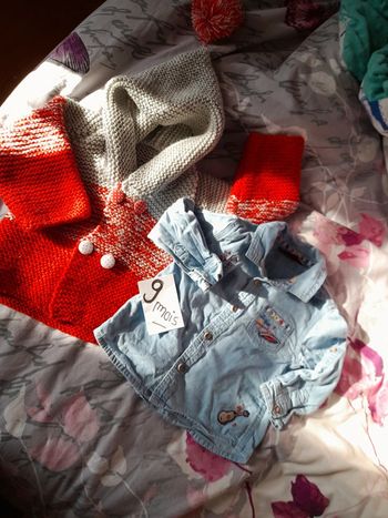 Gilet fait main et chemise en jean sergent major