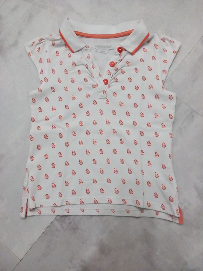 Lot de 2 polos fille 2 ans, manches courtes - photo numéro 5