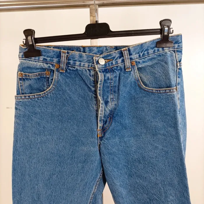 Jean droit vintage Nixon & Co taille 40 bleu 100% coton taille haute authentique A1468 - photo numéro 2