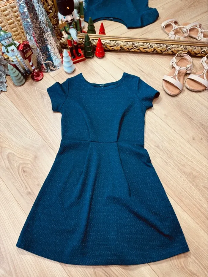 Taille 8 ans robe fête Noël fille Kiabi bleu marine * scintillante * 🎄