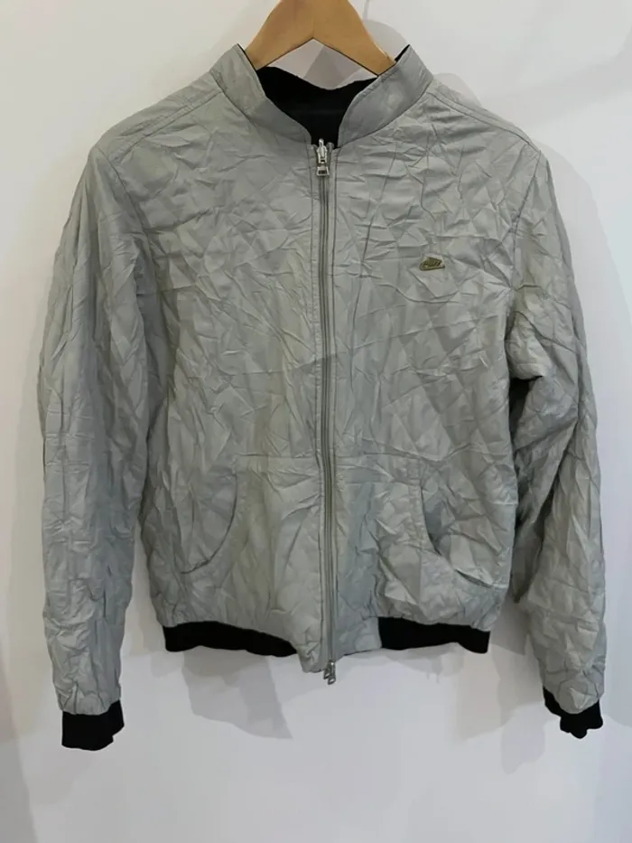 Veste Jacket Nike réversible noire beige/gris mens M - photo numéro 2