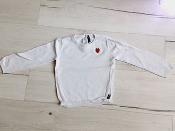 Vêtement bébé fille pull  blanc fraise Sergent Major 3 ans