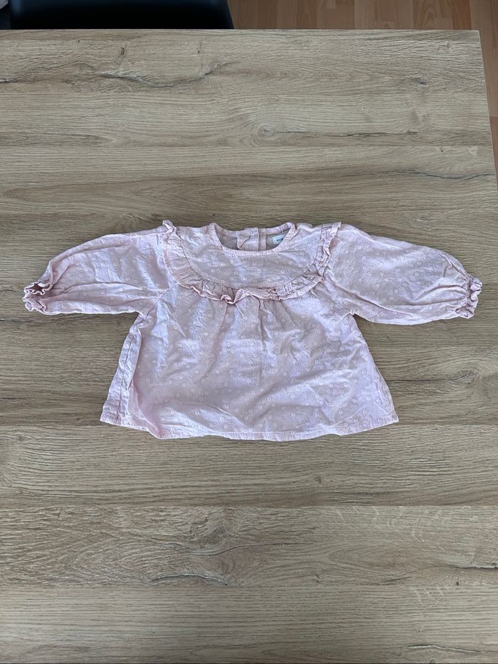 Blouse rose bébé fille Vertbaudet taille 6 mois