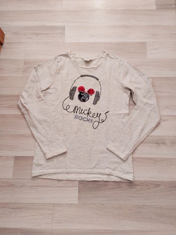 Sweat léger sequins beige chiné