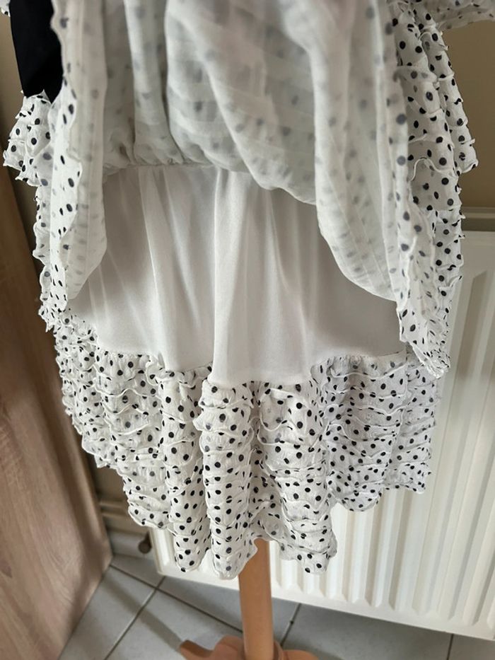 Robe à volants, noire et blanche, Zara - photo numéro 8