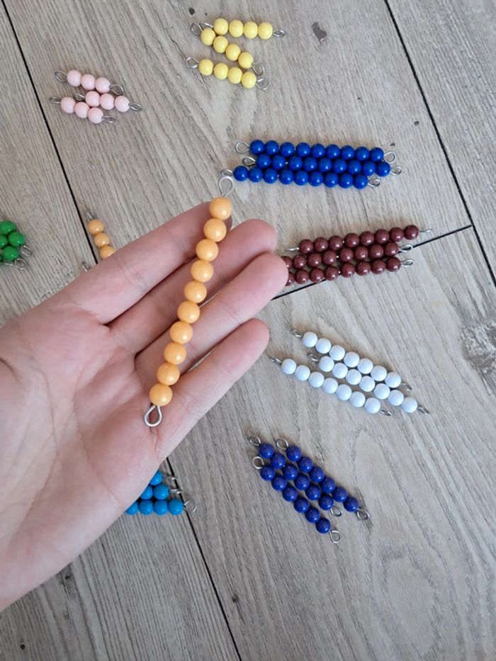 30 escaliers de perles. J'apprends à compter. Pédagogie montessori dénombrement - photo numéro 2