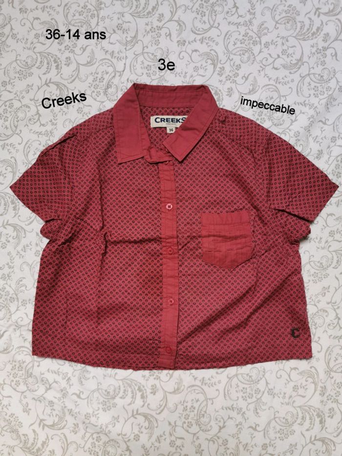 Chemise manche courte creeks taille 36