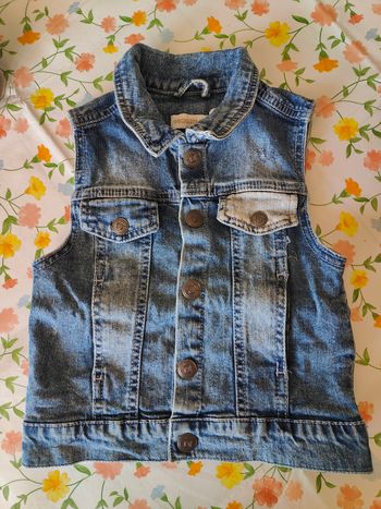 Veste sans manche en jean 
