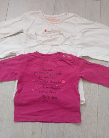 Lot 3 tee shirts 6 mois