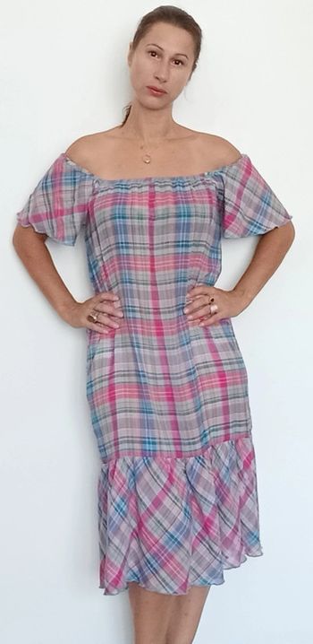 Robe vintage à carreaux