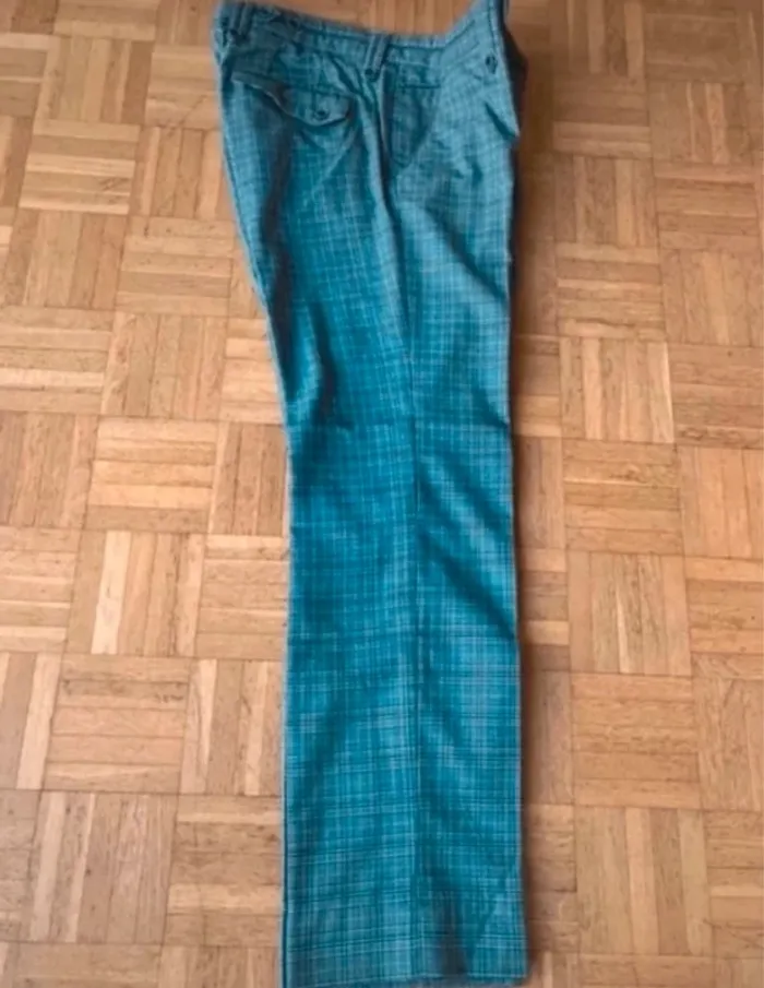 Pantalon de costume à pinces style écossais - photo numéro 7