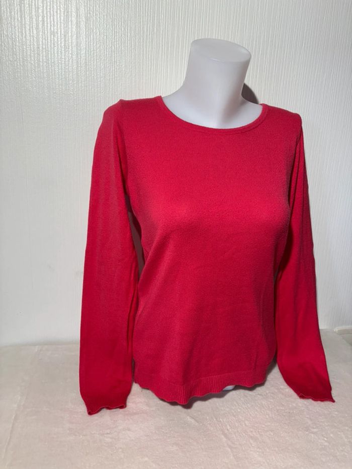 Pull léger femme Rose Camaïeu Dentelle Taille M - photo numéro 2