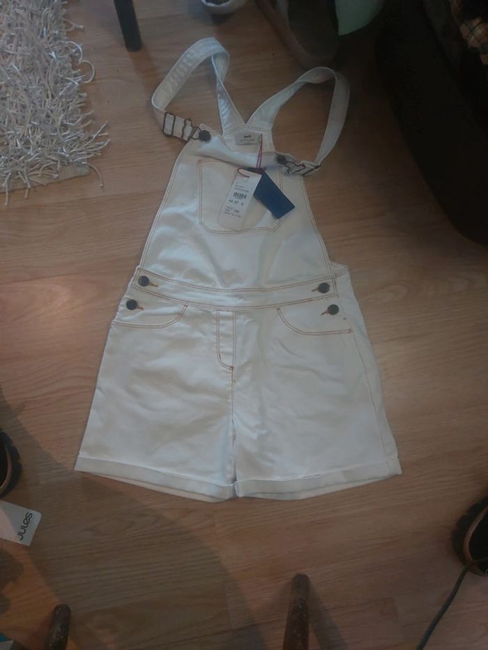 Salopette short jean